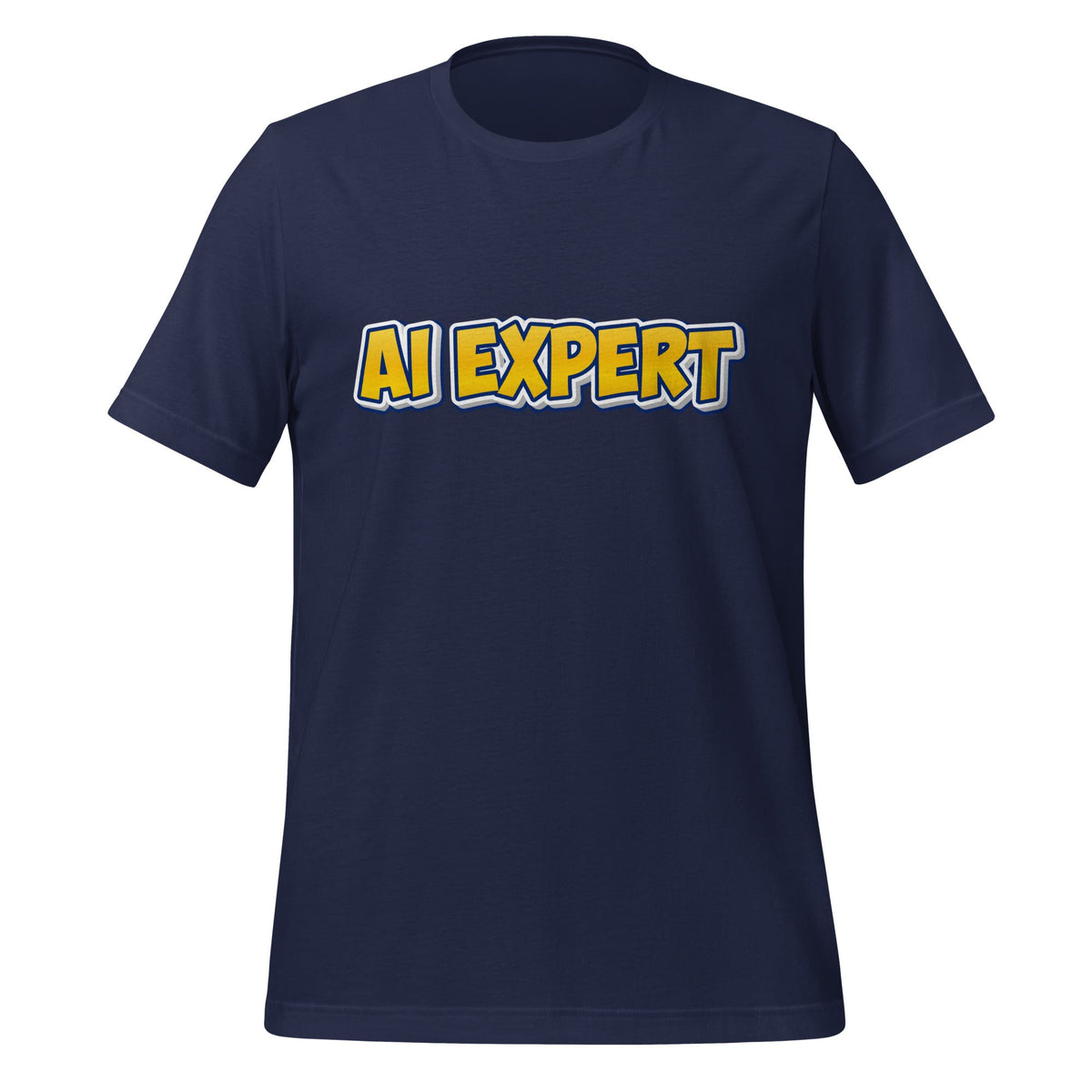 Image of the Yellow Comic AI EXPERT T-Shirt (unisex) Navy / M.