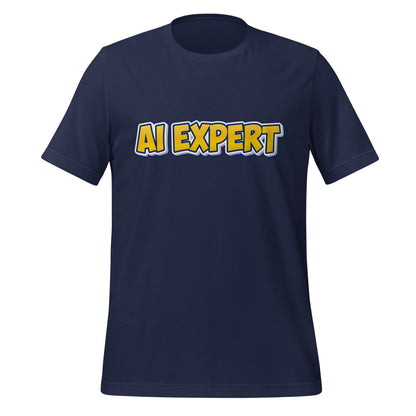 Image of the Yellow Comic AI EXPERT T-Shirt (unisex) Navy / M.