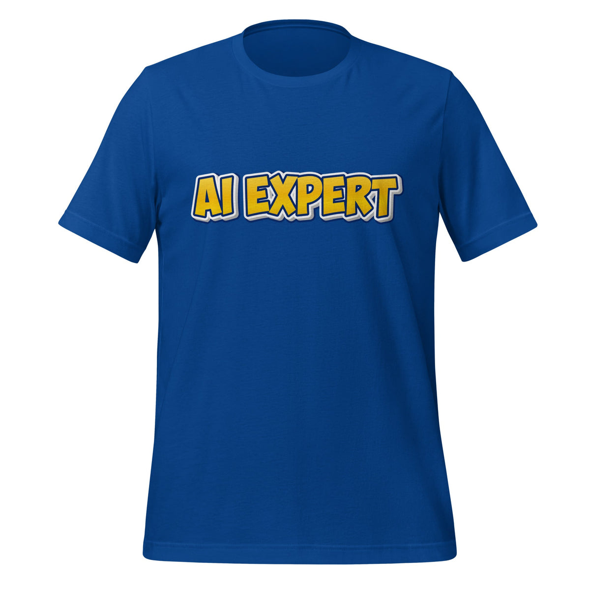 Image of the Yellow Comic AI EXPERT T-Shirt (unisex) True Royal / M.