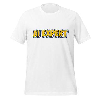 Image of the Yellow Comic AI EXPERT T-Shirt (unisex) White / M.