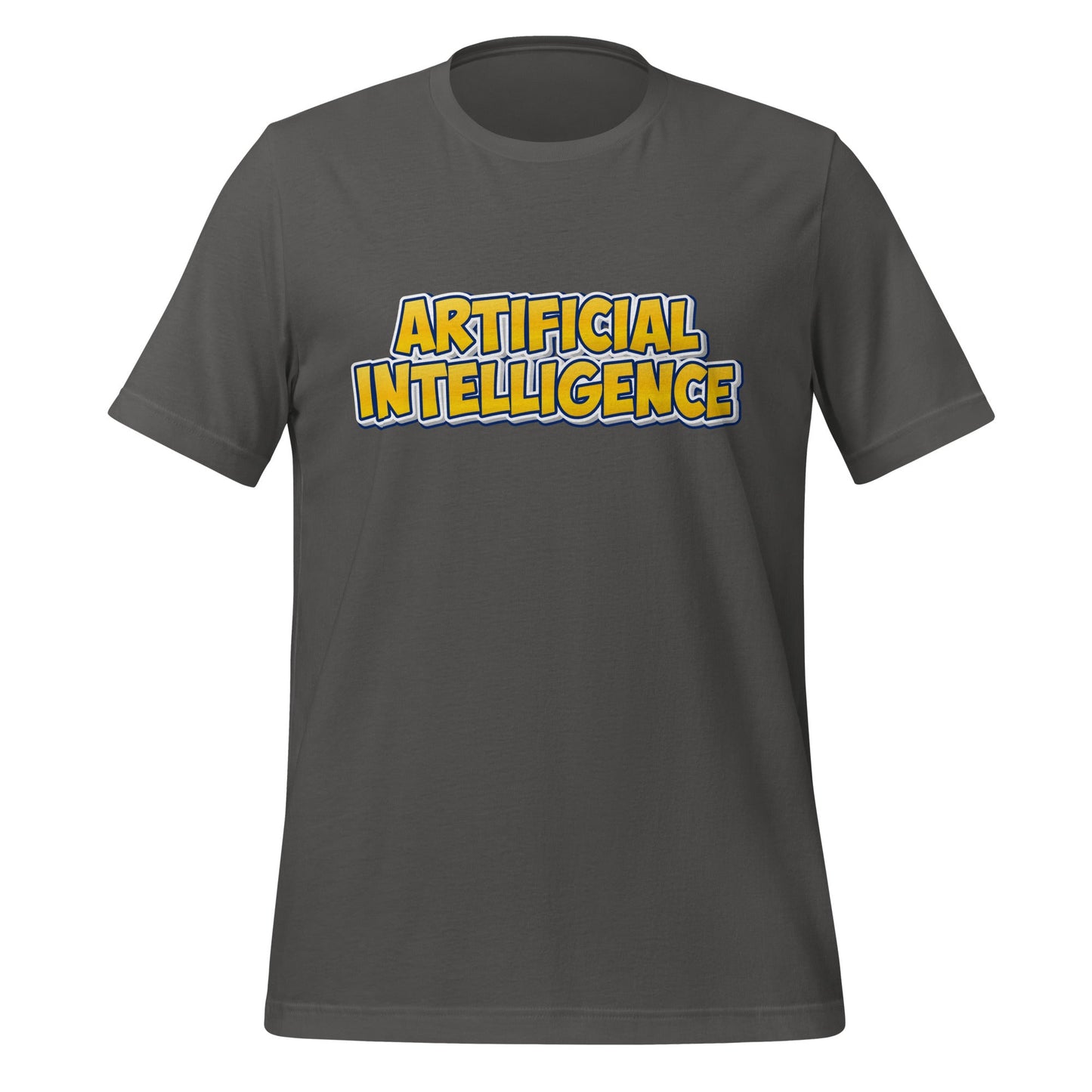 Image of the Yellow Comic Artificial Intelligence T-Shirt (unisex) Asphalt / M.