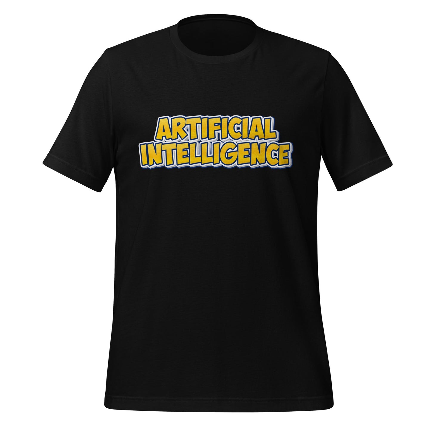 Image of the Yellow Comic Artificial Intelligence T-Shirt (unisex) Black / M.