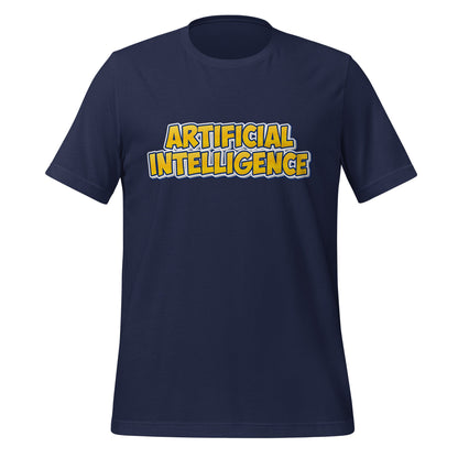 Image of the Yellow Comic Artificial Intelligence T-Shirt (unisex) Navy / M.