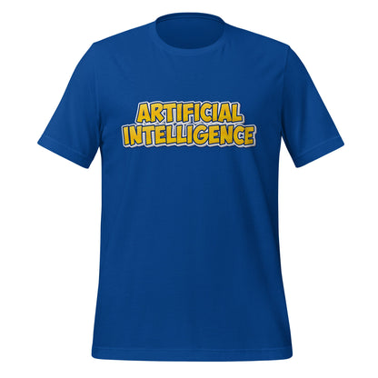 Image of the Yellow Comic Artificial Intelligence T-Shirt (unisex) True Royal / M.