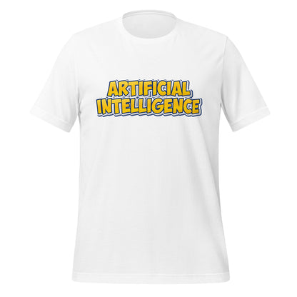 Image of the Yellow Comic Artificial Intelligence T-Shirt (unisex) White / M.