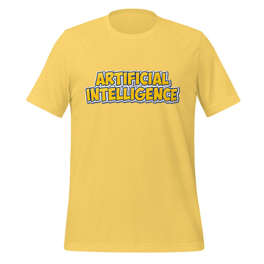 Image of the Yellow Comic Artificial Intelligence T-Shirt (unisex) Yellow / M.