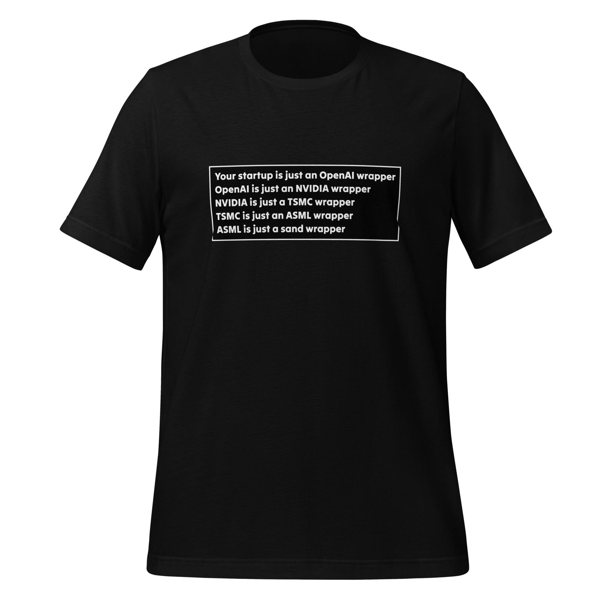 Your Startup is Just a Wrapper T-Shirt 2 (unisex) - AI Store
